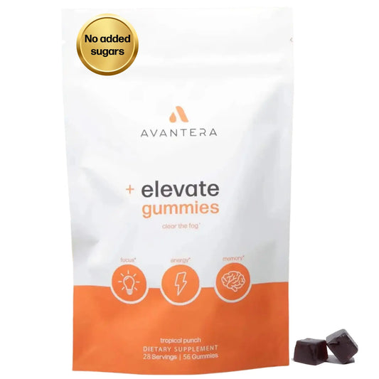 Avantera Elevate Gummies Premium Nootropic Supplement - Beat Brain Fog - Best Focus Supplements for Memory & Focus Support - Energy Without Crash - 60 Gummies for Women & Men AvanteraAU supplements