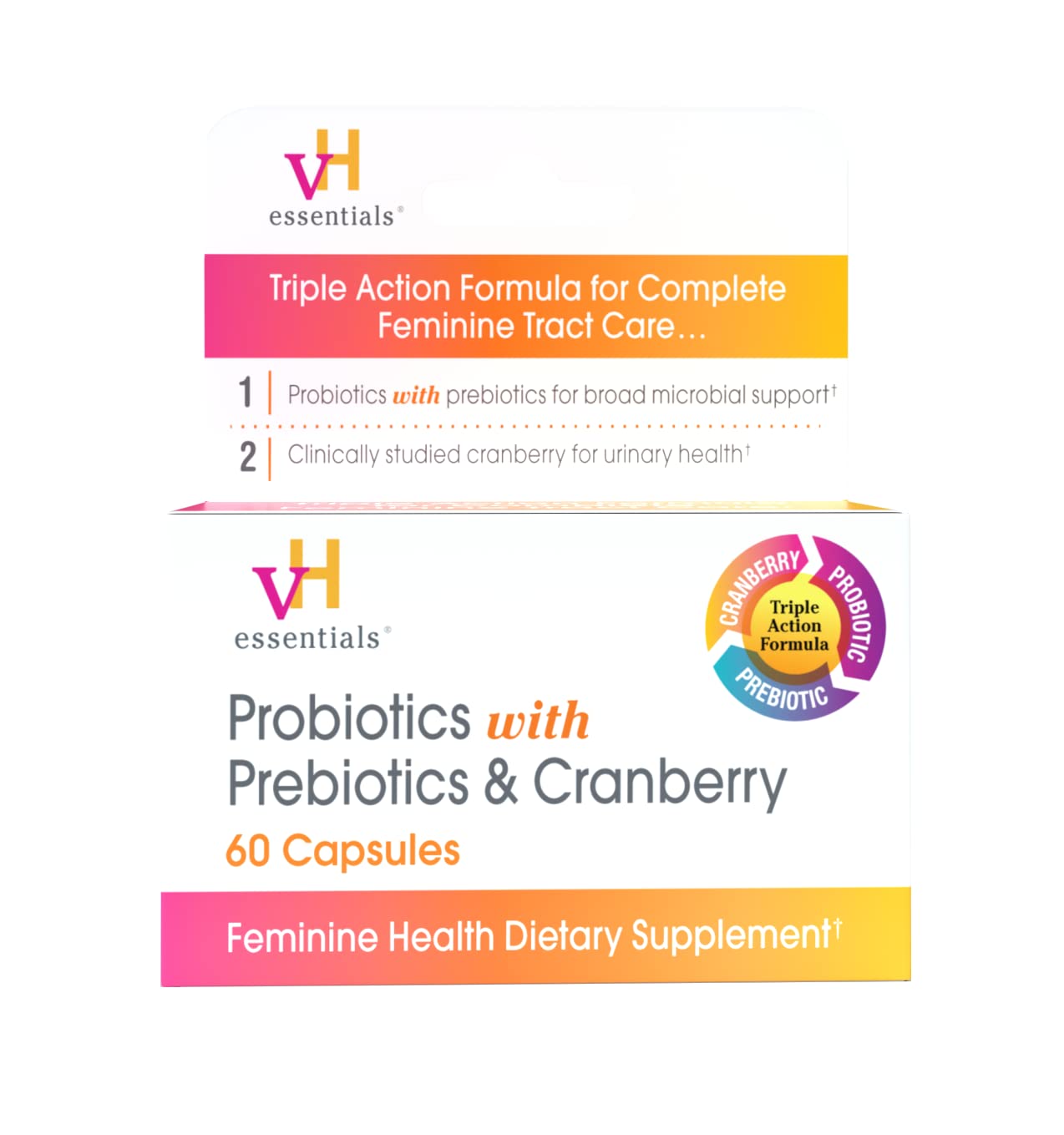 vH essentials Probiotics with Prebiotics and Cranberry Feminine Health vH essentials Au supplements