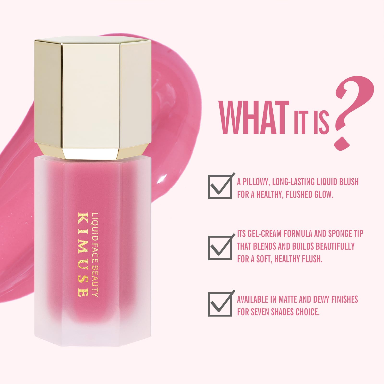 KIMUSE Liquid Blush, Long-Wearing Pigmented Soft Cream Face Blush, Waterproof, Smudge Proof, Dewy Finish KIMUSE Au supplements