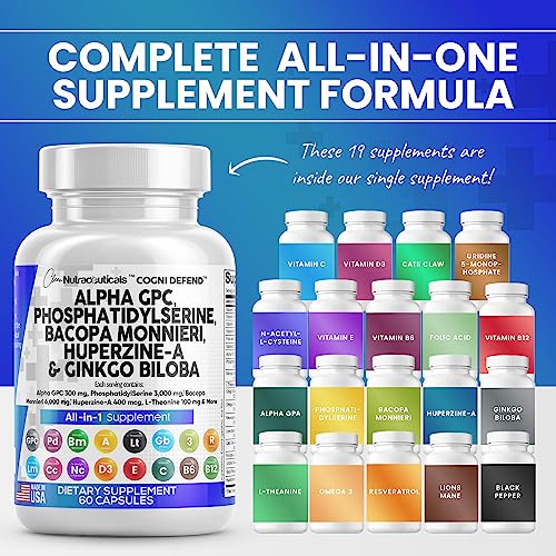 Alpha GPC Choline 300mg Phosphatidylserine 3000mg Bacopa Monnieri Clean Nutraceuticals Au supplements
