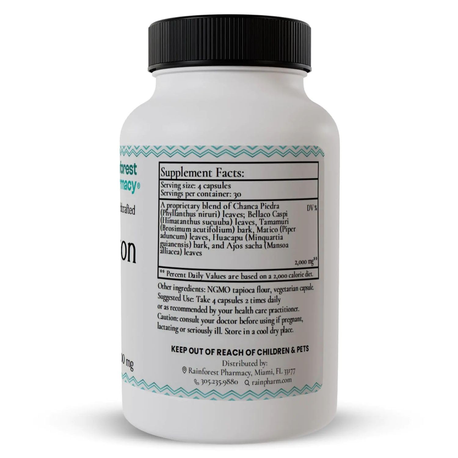 Rainforest Pharmacy Spiro Natural Herbal Supplement| 120 Vegetarian Capsules, 500 mg | Ecologically Wildcrafted Chanca Piedra & 5 Amazon Rainforest Herbs | Non-GMO Rainforest Pharmacy Au supplements