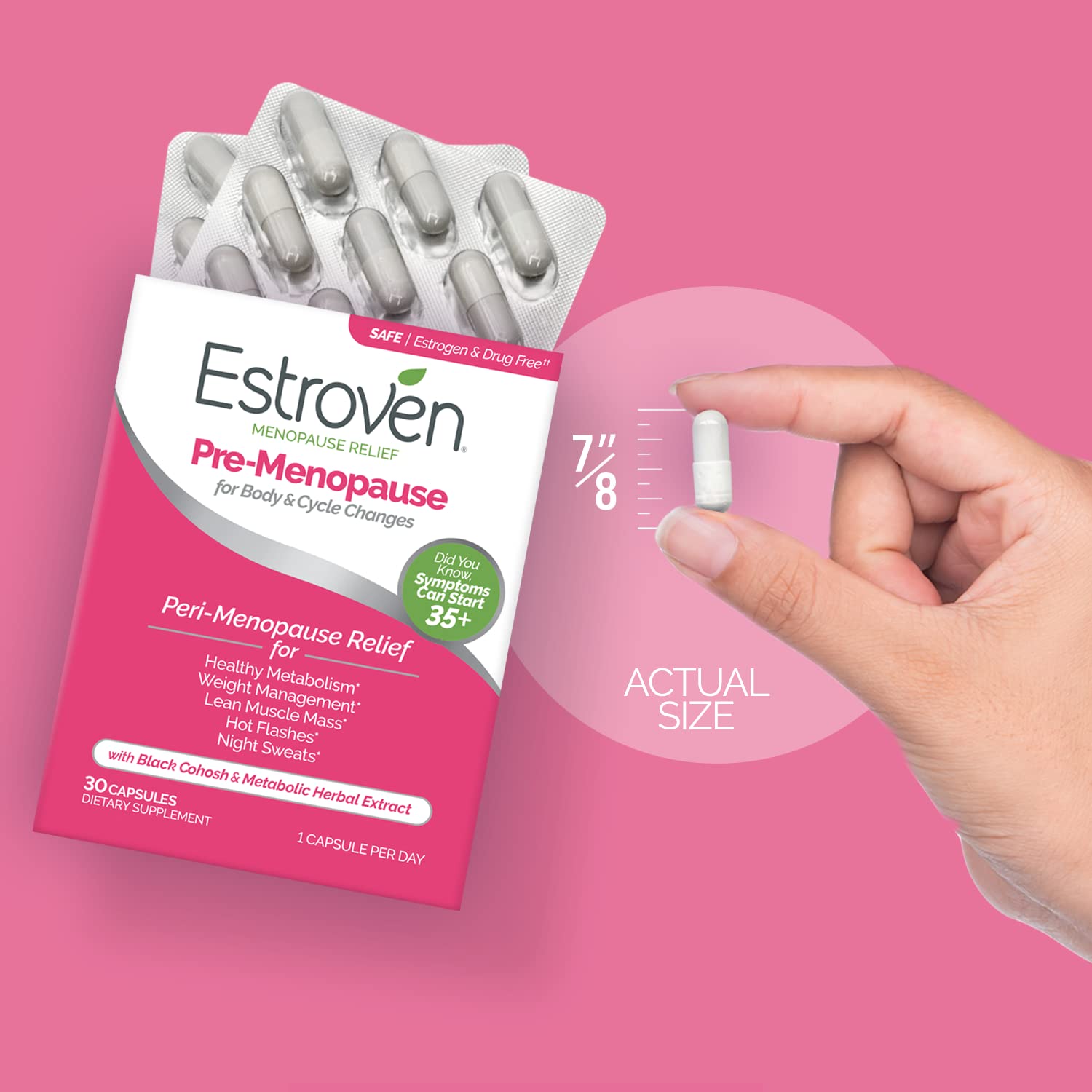 Estroven Pre-Menopause Relief, 30 Ct., Clinically Proven Ingredients, Provides Menopause Estroven Au supplements