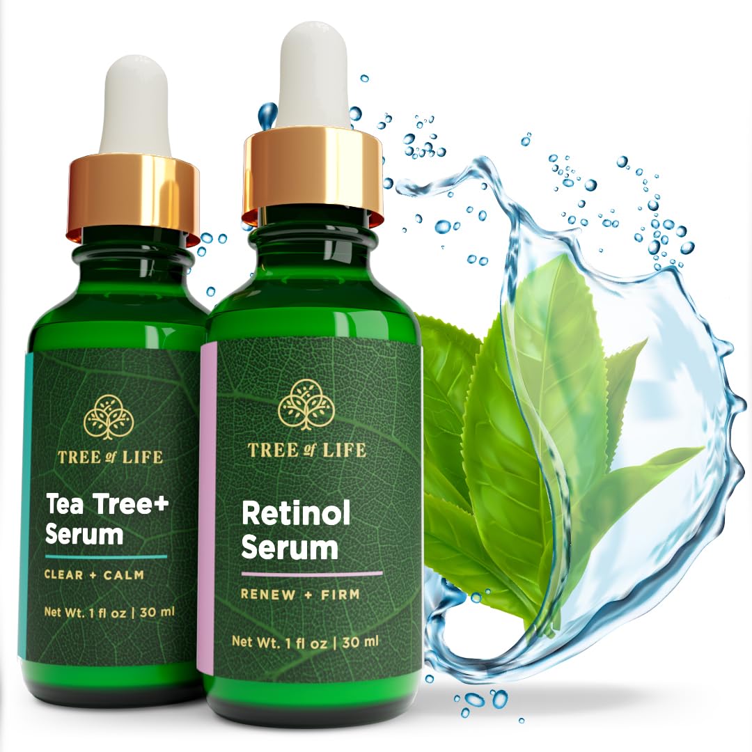 Tree of Life Retinol Serum & Tea Tree Serum for Face - Skin Care Duo Tree of Life Beauty Au supplements