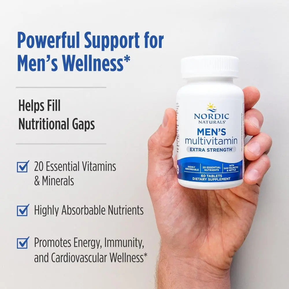 Nordic Naturals Men’s Multivitamin Extra Strength - Bone, Energy, & Blood-Vessel Support - Immunity Supplement Nordic Naturals Au supplements