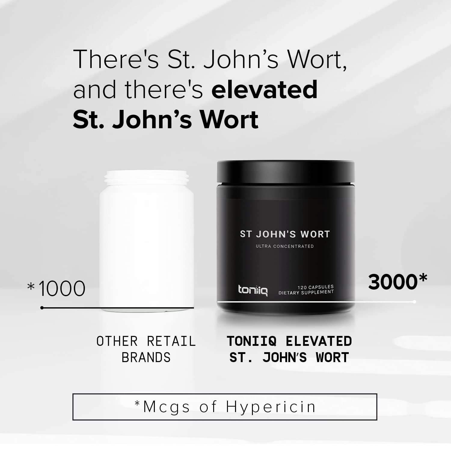 1,000mg Ultra High Strength St. John's Wort Capsules (Non-GMO) - 7X Concentrated Toniiq Au supplements