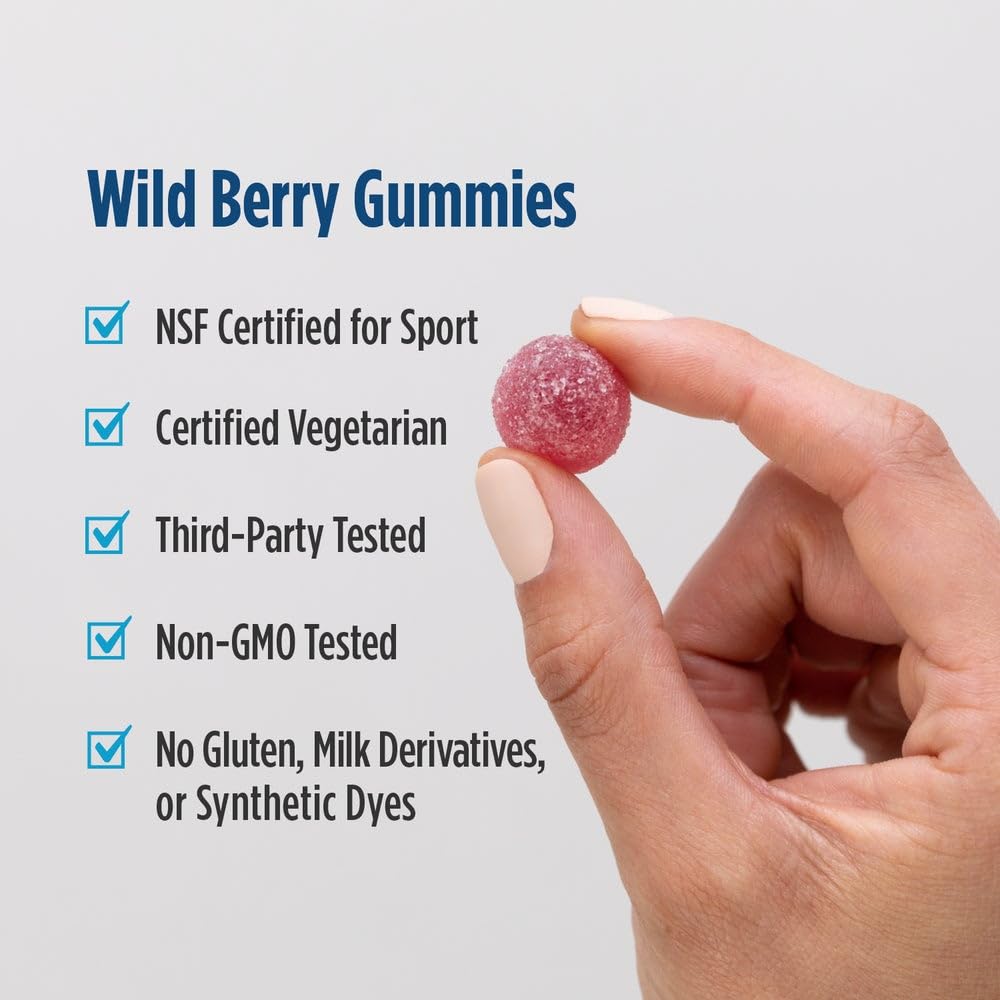 Nordic Naturals Vitamin D3 Gummies Sport, Wild Berry - 120 Gummies - 1000 IU Vitamin D3 - NSF Certified - Healthy Bones, Mood & Immune System Function - Non-GMO - 120 Servings Nordic Naturals Au supplements