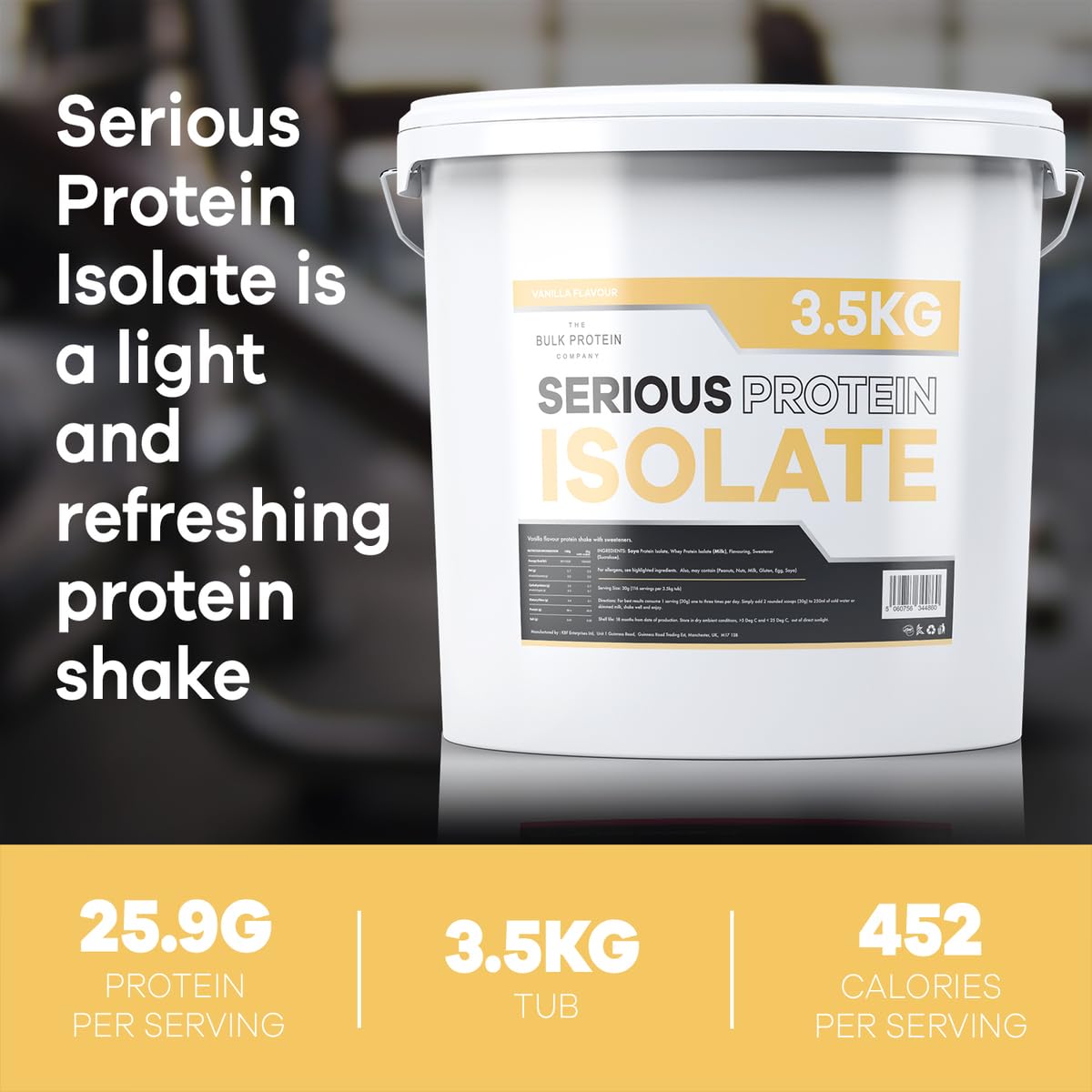 The Bulk Protein Company, Serious Protein Isolate – 3.5kg – Whey Protein Iso The Bulk Protein Company Au supplements