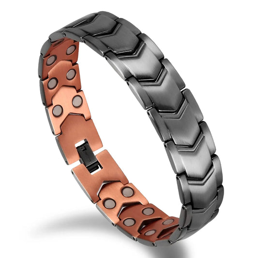 Auinz - Copper Bracelets for Men - 99.99% Solid Pure Copper Magnetic Bracelets Double-Row AuinzAU supplements