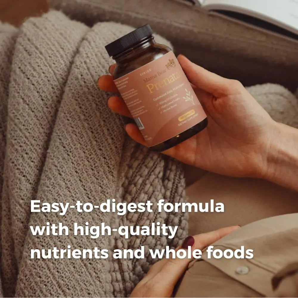 SPRIGS Mama Bear Prenatal Gold Multivitamin with Choline and Methylated Folate for Pregnancy Support Easy to Digest Prenatal Vitamins SPRIGS Au supplements