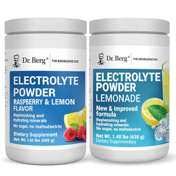 Dr. Berg's Electrolyte Powder 100 Servings Bundle - Raspberry Lemon & Lemonade Dr. Berg Nutritionals Au supplements