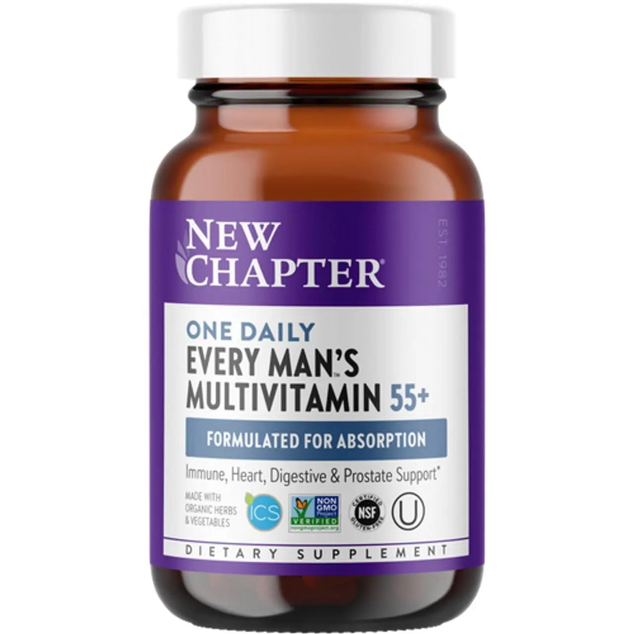 New Chapter Multivitamin for Men 50 Plus - Every Man's One Daily 55+ with Fermented Probiotics + Whole Foods + Astaxanthin New Chapter Au supplements