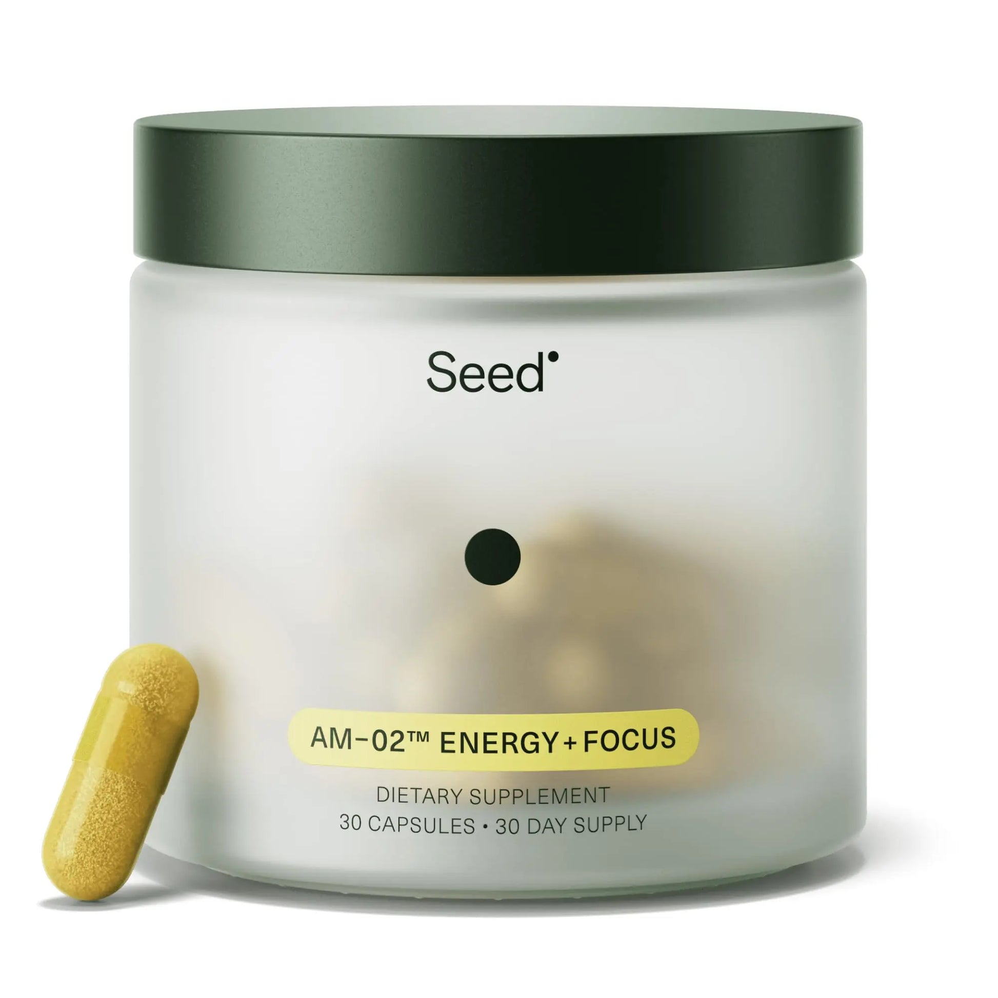 Seed AM-02 Energy + Focus - Daily Nootropic Supplement for Women & Men - Fast-Acting & Sustained Energy for Up to 6 Hours - Caffeine-Free Vegan & Shelf-Stable - 30 Capsules (30-Day Supply) Visit the Seed Store Au supplements