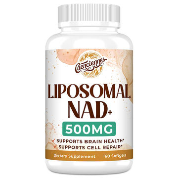 Caenciennes Liposomal NAD+ 500 MG Supplement, True NAD Plus Supplement, Superior Absorption, Boost NAD+ More Efficient Than Nicotinamide Riboside for Cellular Energy, Healthy Aging, 60 Serving Caenciennes Au supplements