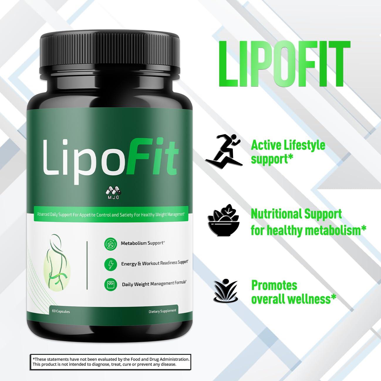 Lipo Fit Capsules, Official Lipo Fit Pills with All Natural Ingredients, Advanced Overall Health and Wellness Vitamin Supplement Formula for Maximum Strength Multivitamin Support (60 Capsules) MJO Au supplements