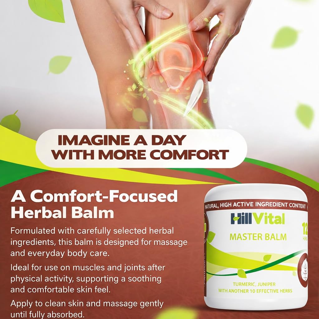 HillVital Herbal Joint Care Balm – Soothing Arnica & Turmeric Blend for Muscles & Joints – Lightweight Herbal Cooling Gel with Mint & Rosemary – Fast-Absorbing Natural Topical Cream Hill Vital Natural Solutions Au supplements