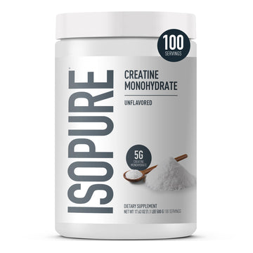 Isopure 100% Pure Creatine Monohydrate Powder, Sugar Free, Unflavored, 5g Creatine Monohydrate Per Serving, 1.1 Lbs, 100 Servings Isopure Au supplements