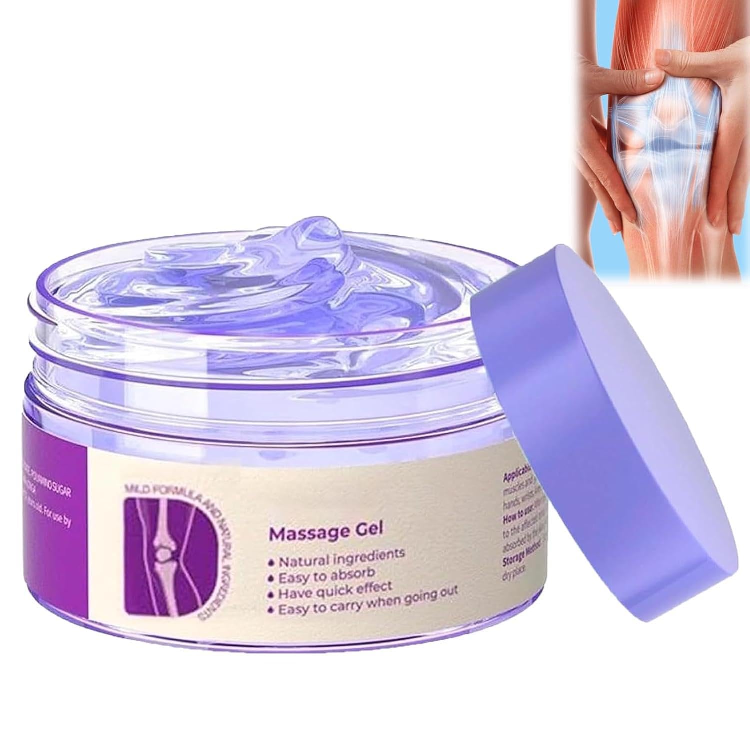 Soothing Relief Massage Gel, Joint Gel Purple Gel Cooling Activities Throughout The Body, Soothing Knees, Lumbar, Neck, Back, Shoulders, Hands, and Feet iaredon Au supplements