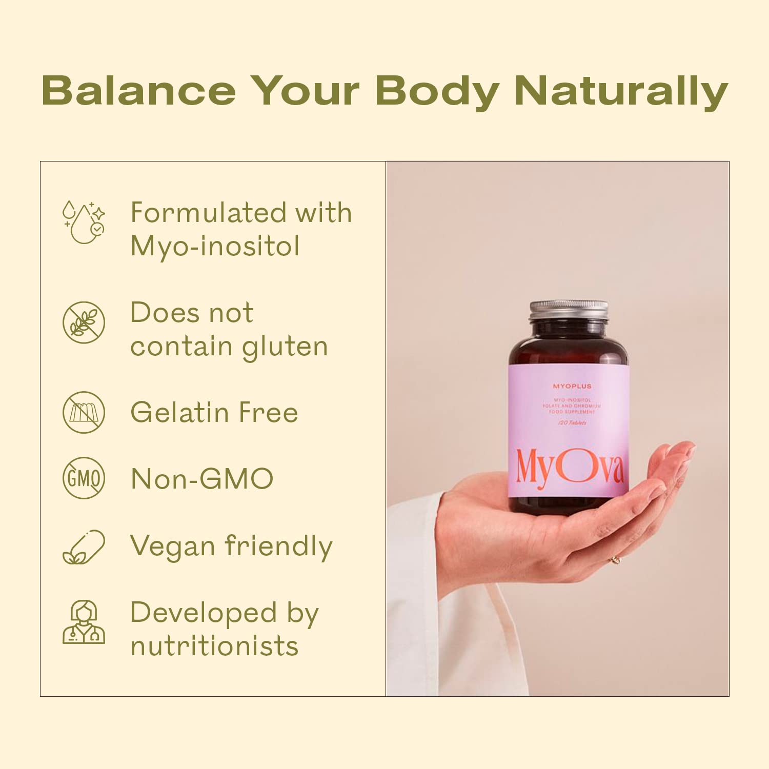 3 Pack of MyOva Myoplus - Natural Female Support Supplement for PCOS - 4000mg Myo MyOva Au supplements