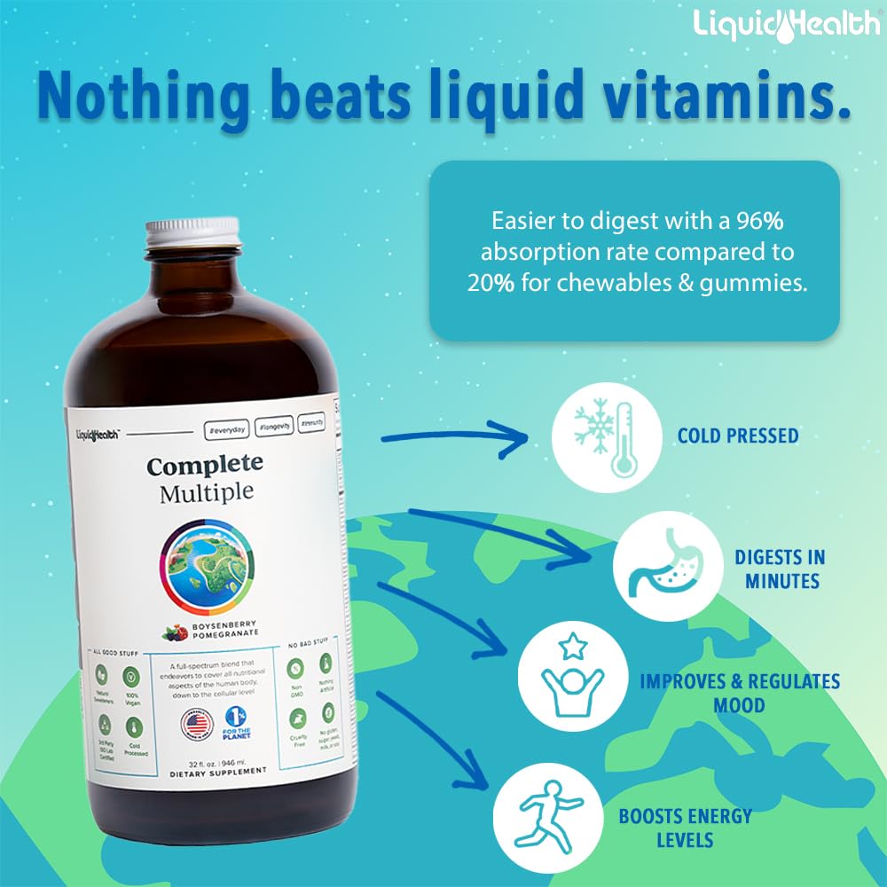 LIQUIDHEALTH 32 Oz Liquid Multivitamin for Adult Men & Women - Complete Multiple LIQUIDHEALTH Au supplements