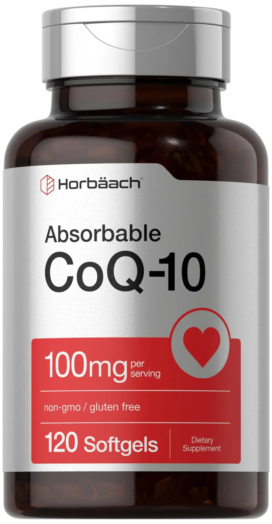 Horbäach CoQ10 100mg Softgels | 120 Count | Non-GMO and Gluten Free Supplement Horbäach uk supplements