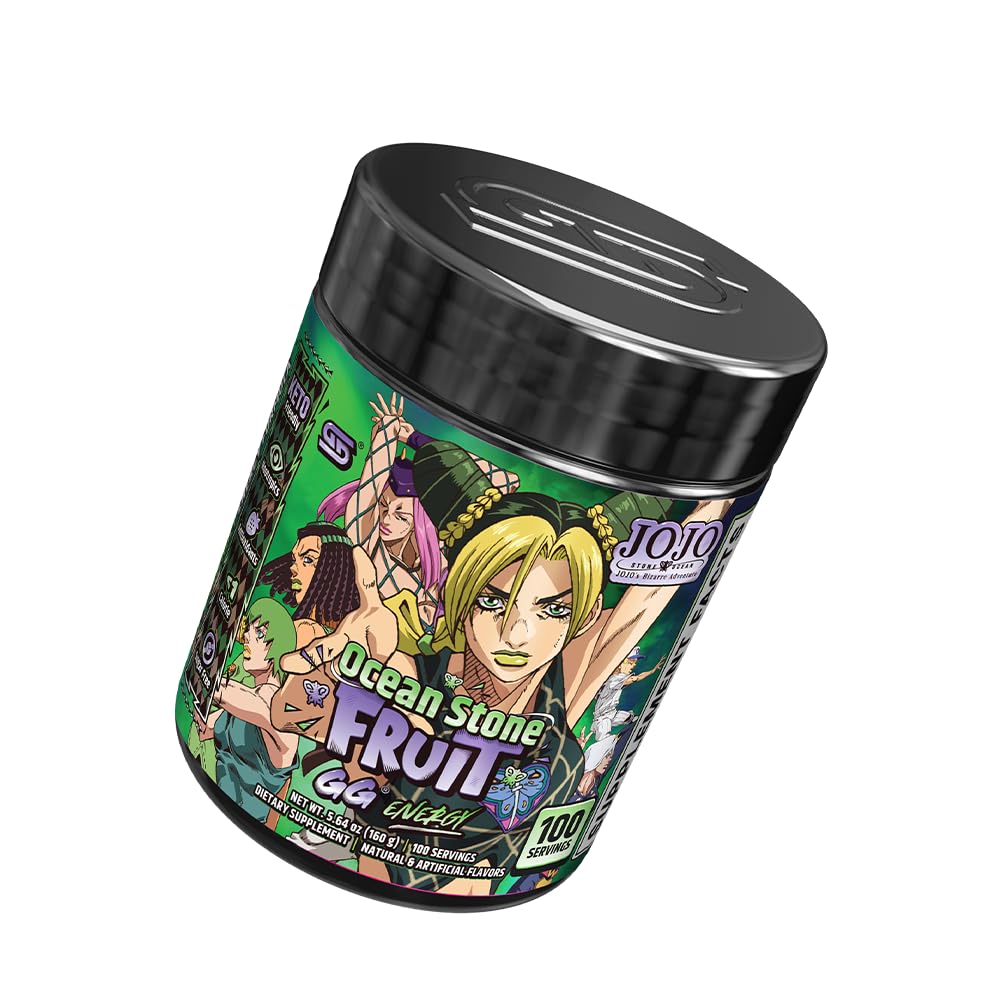 Gamer Supps GG Energy - JoJo's Ocean Stone Fruit (100 Servings) - Keto Friendly Gaming Energy and Nootropic Blend, Sugar Free + Organic Caffeine + Vitamins, Powder Drink Gamer Supps Au supplements