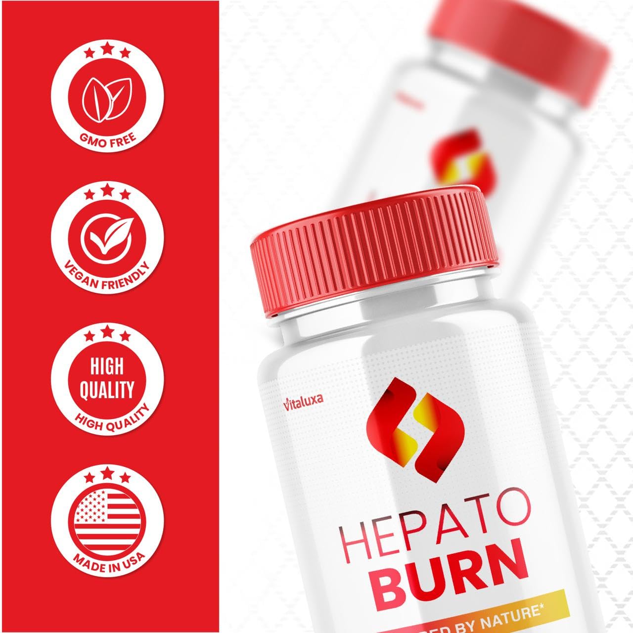 Hepato Burn Capsules - HepatoBurn Supplement Pills Advanced Formula Wait Premium Blend All Natural Loss Support for Men Women, Hepataburn Reviews Maximum Strength Burner Health Wellness (60 Capsules) Vitaluxa Au supplements