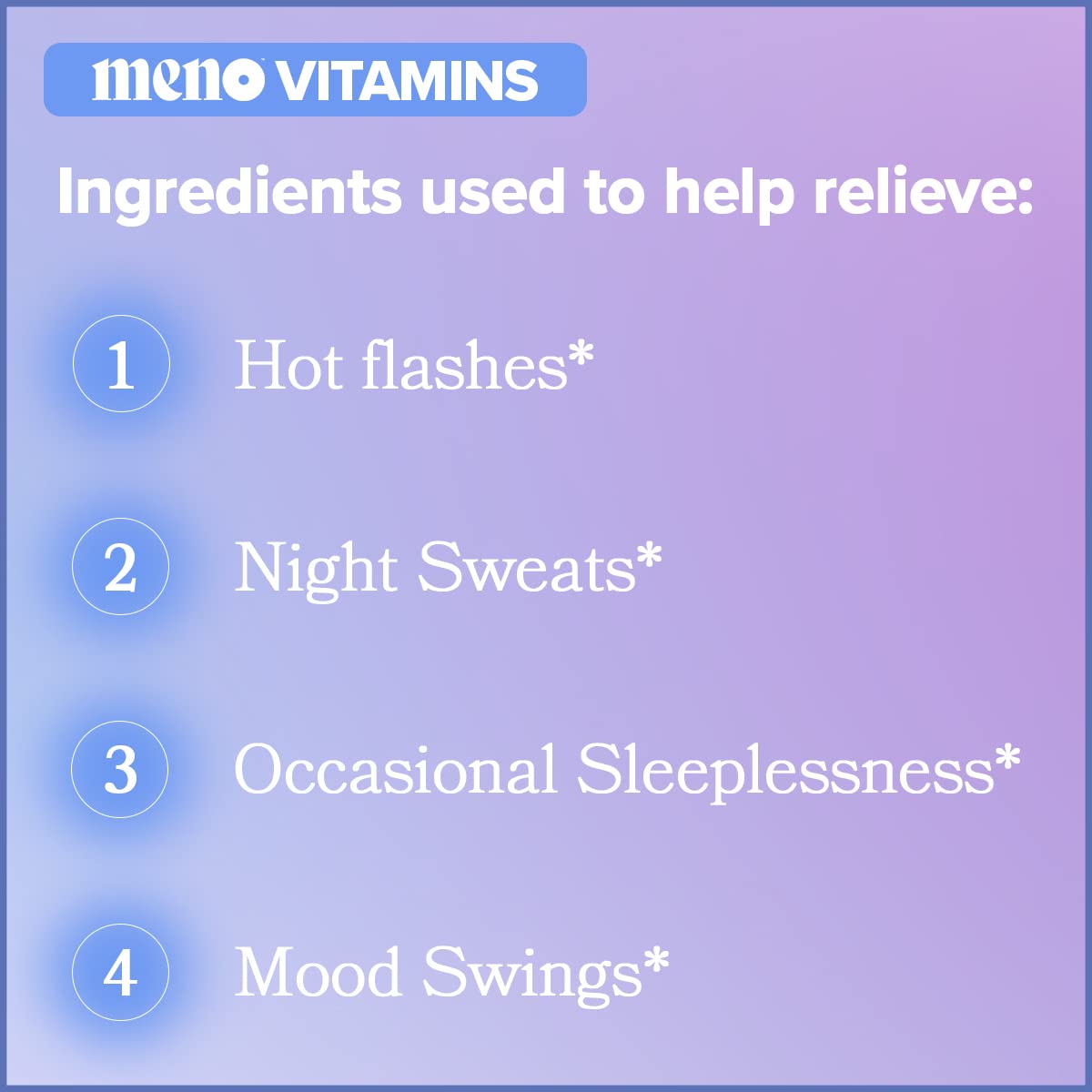 MENO Gummies for Menopause, 30 Servings (Pack of 1) - Hormone-Free Menopause O Positiv Au supplements
