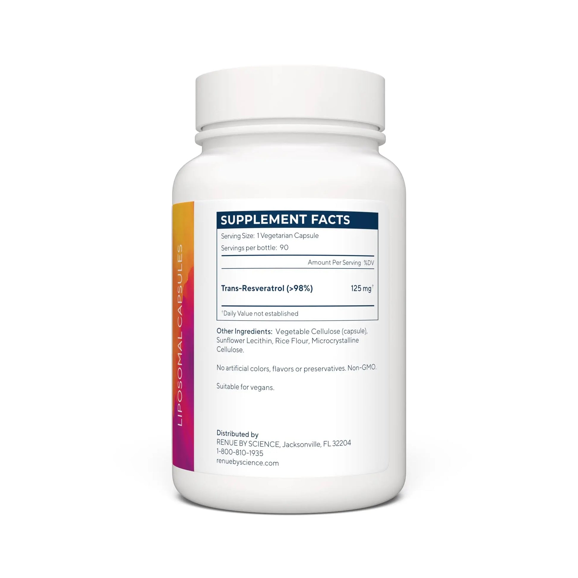 Renue By Science Resveratrol | High Strength Liposomal Resveratrol Supplement | 90 Trans Resveratrol Capsules - 125mg Reservatrol per Serving | Non-GMO | Made in The USA Third-Party Tested Renue By Science Au supplements