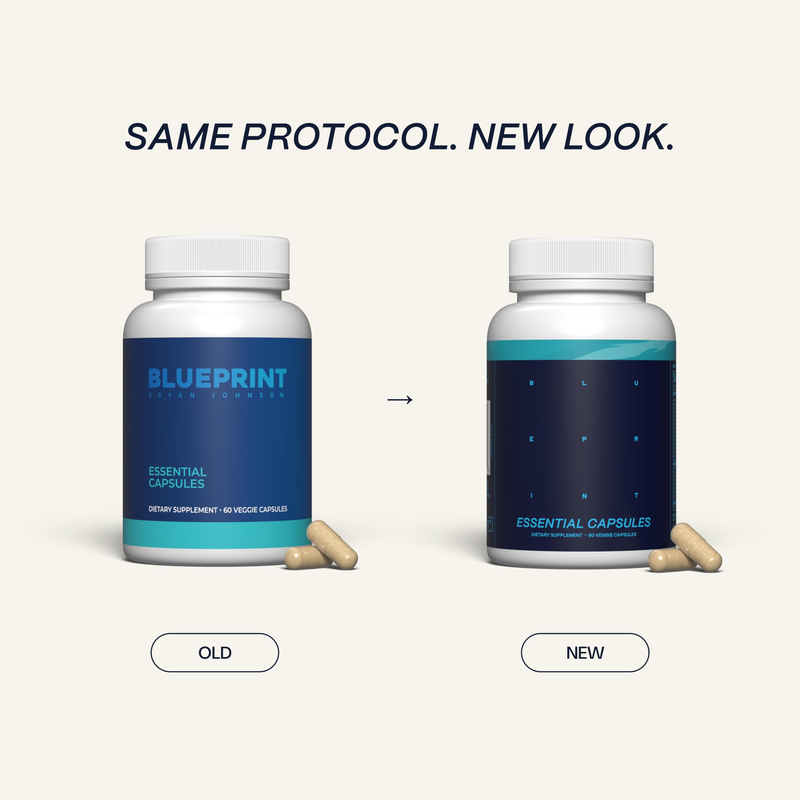 Blueprint Bryan Johnson Essential Capsules - Daily Multivitamin/Multimineral for Women and Men - Antioxidant Supplement with Calcium, Vitamin B1, Vitamin D, and Zinc - Vegan and Non GMO (30 Servings) Blueprint Bryan Johnson Au supplements