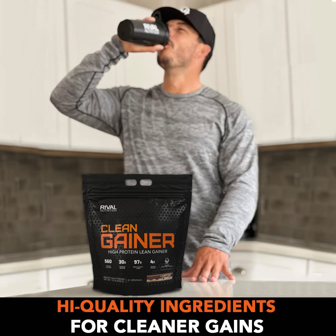 Rivalus Clean Gainer - Chocolate Fudge 10 Pound - Delicious Lean Mass Gainer Rivalus Au supplements