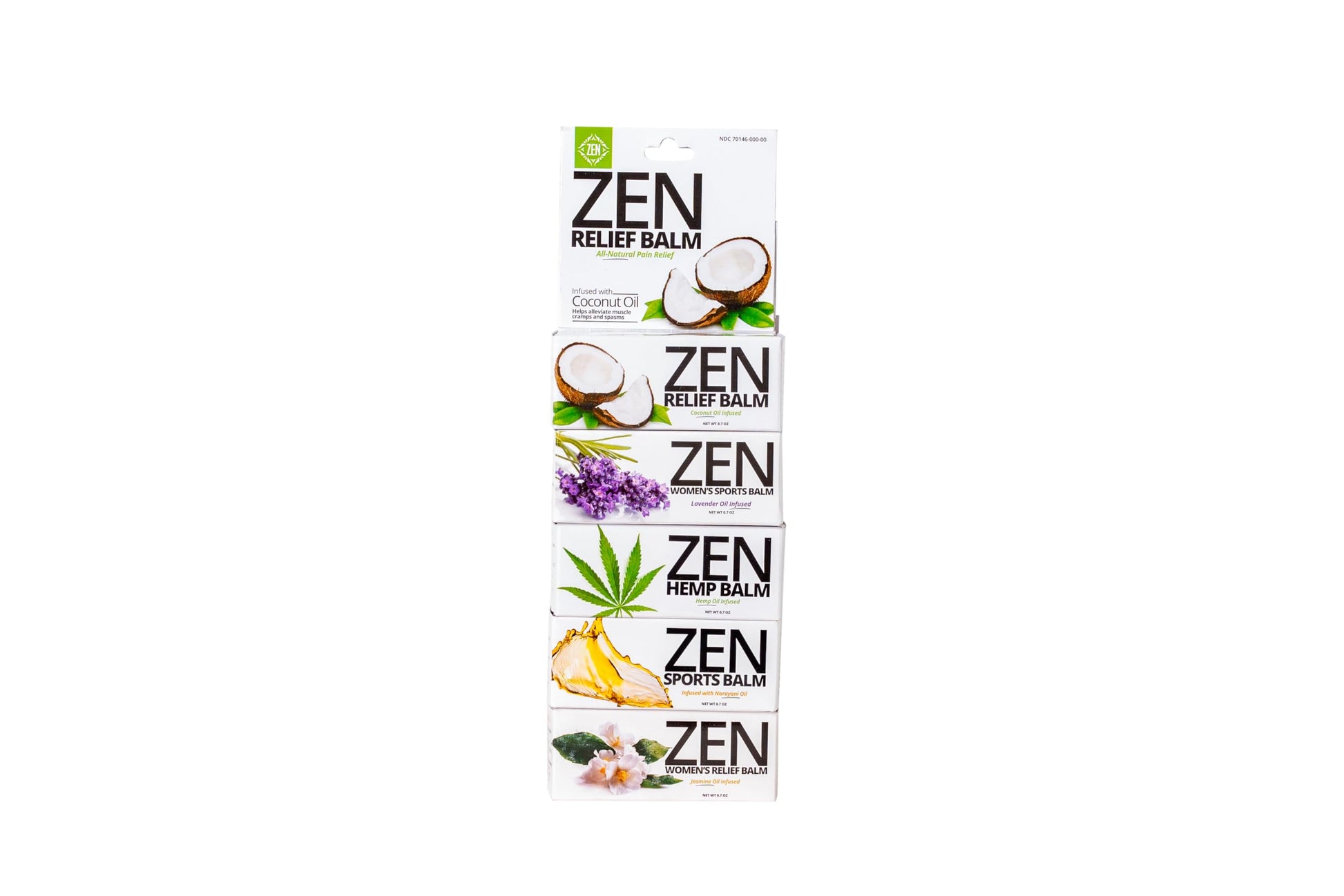 ZEN Variety Pack – Plant-Based Topical Balm Collection – Includes Relief, Sports, Women’s Sports, Women’s Relief & Hemp – 0.7 oz Each – #TrustedByLegends ZEN Au supplements