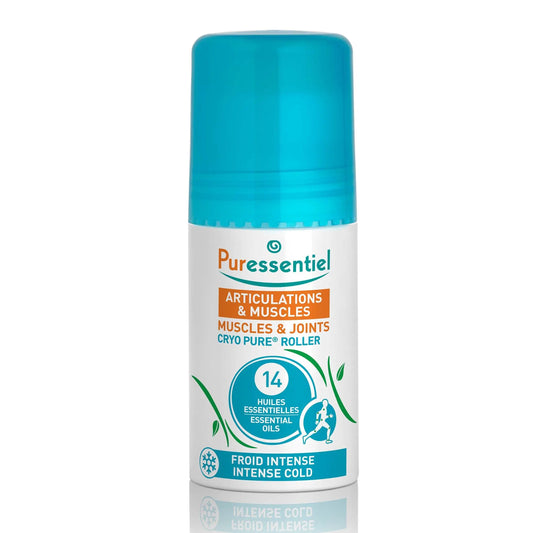 Puressentiel Muscles and Joints Cryo Pure Roller - Natural Menthol and Essential Oils Soothe Muscles - Long Lasting Cooling Sensation - 2.5 oz PuressentielAU supplements