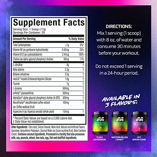 MuscleTech Pre Workout Powder EuphoriQ PreWorkout Smart Pre Workout Powder MuscleTech Au supplements