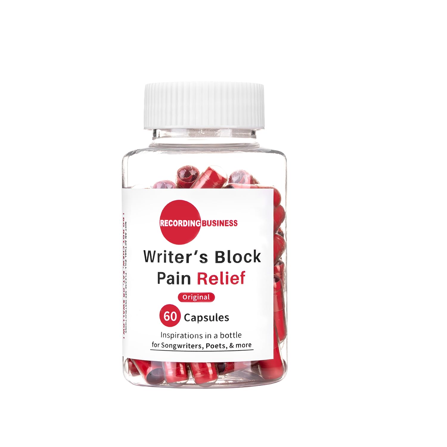 Recording Business Writer's Block Pain Relief (60 Original Songwriting Prompts in Capsules) for Artists/Musicians, Songwriters, & Poets Recording Business Au supplements