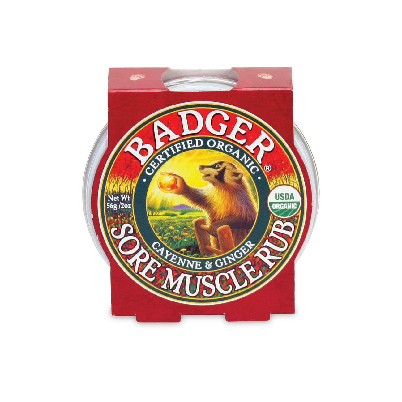 Badger Sore Muscle Rub Tin, Cayenne & Ginger, 2 oz (1 Pack) Badger Au supplements