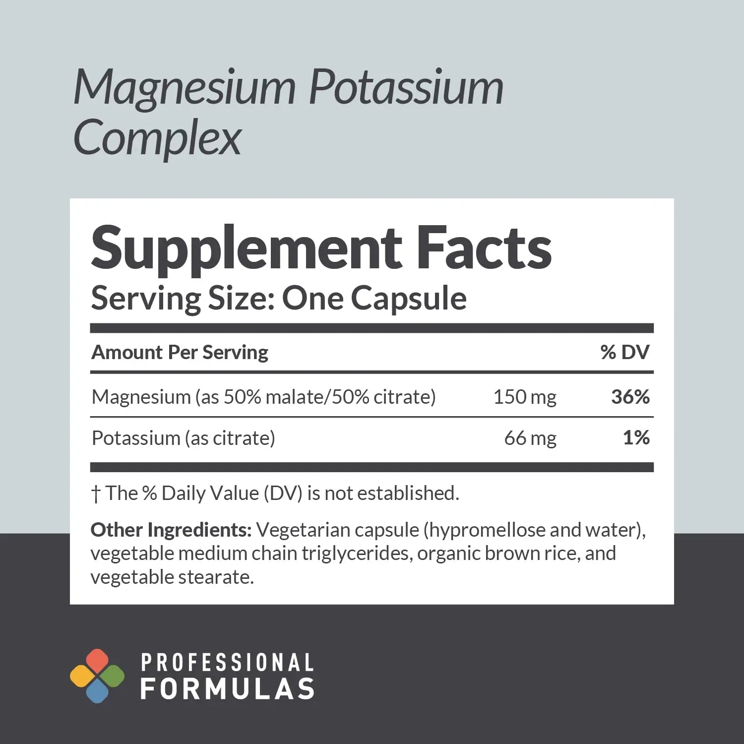 Professional Formulas Magnesium Potassium Complex – Highly Absorbable Magnesium (Malate & Citrate) and Potassium Citrate – Supports Healthy Muscle, Nerve, Heart, and Electrolyte Balance – 90 Capsules PROFESSIONAL COMPLEMENTARY HEALTH FORMULAS Au supplements