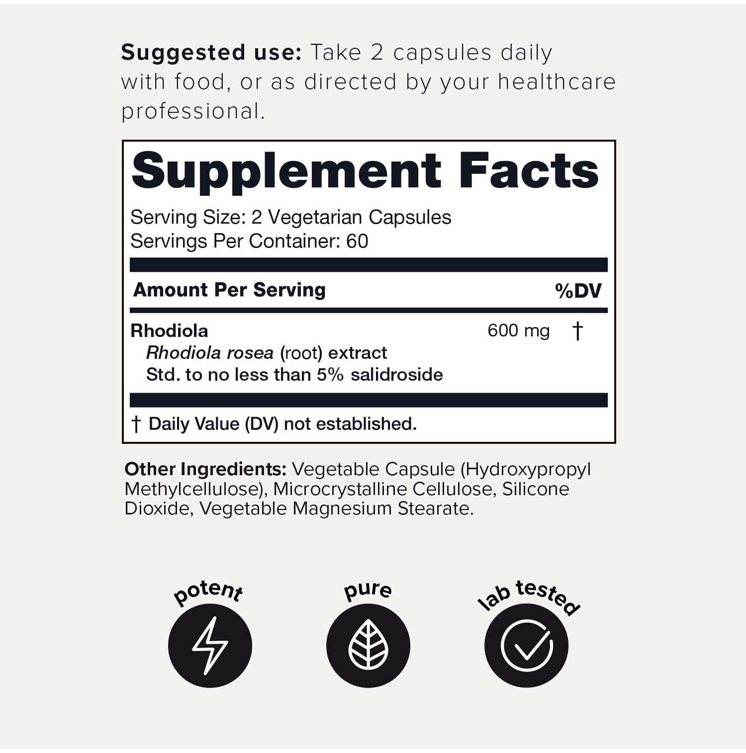 Toniiq Triple-Strength 600mg Rhodiola Rosea - 120 Capsules - 5% Salidroside Concentrat Toniiq Au supplements