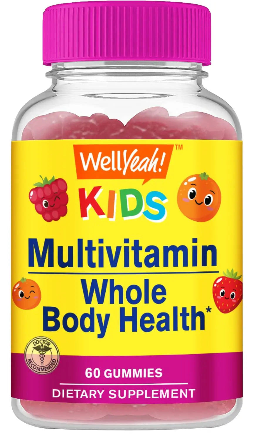 WellYeah Kids Multivitamin Gummies | Vitamin C, D3, E, A, B6, B12, Biotin, Zinc, Folic Acid, Iodine, and Niacin | Immune and Energy Support WellYeah Au supplements
