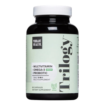 Vibrant Health, Trilogy Vegan, Probiotic Multivitamin with an Essential Blend of Omega-3 from Vegan Algal Oil, Vitamin A, B12, C, D3, E Vibrant Health Au supplements