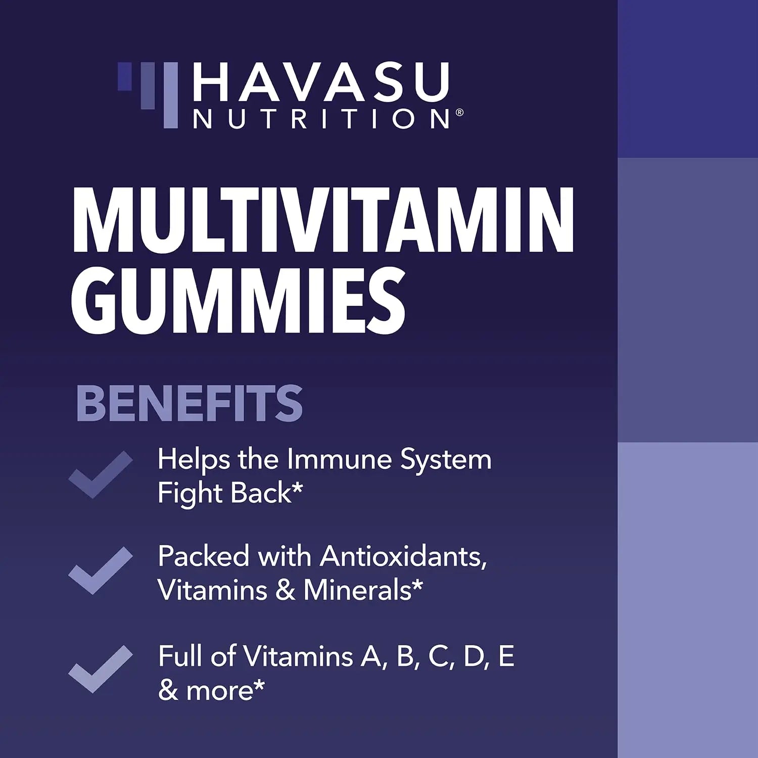 Multivitamin Gummies for Adults - Daily Gummy with Vitamin C, D, and Zinc for Men and Women - 60 Count - GLP-1 Nutritional Support HAVASU NUTRITION Au supplements