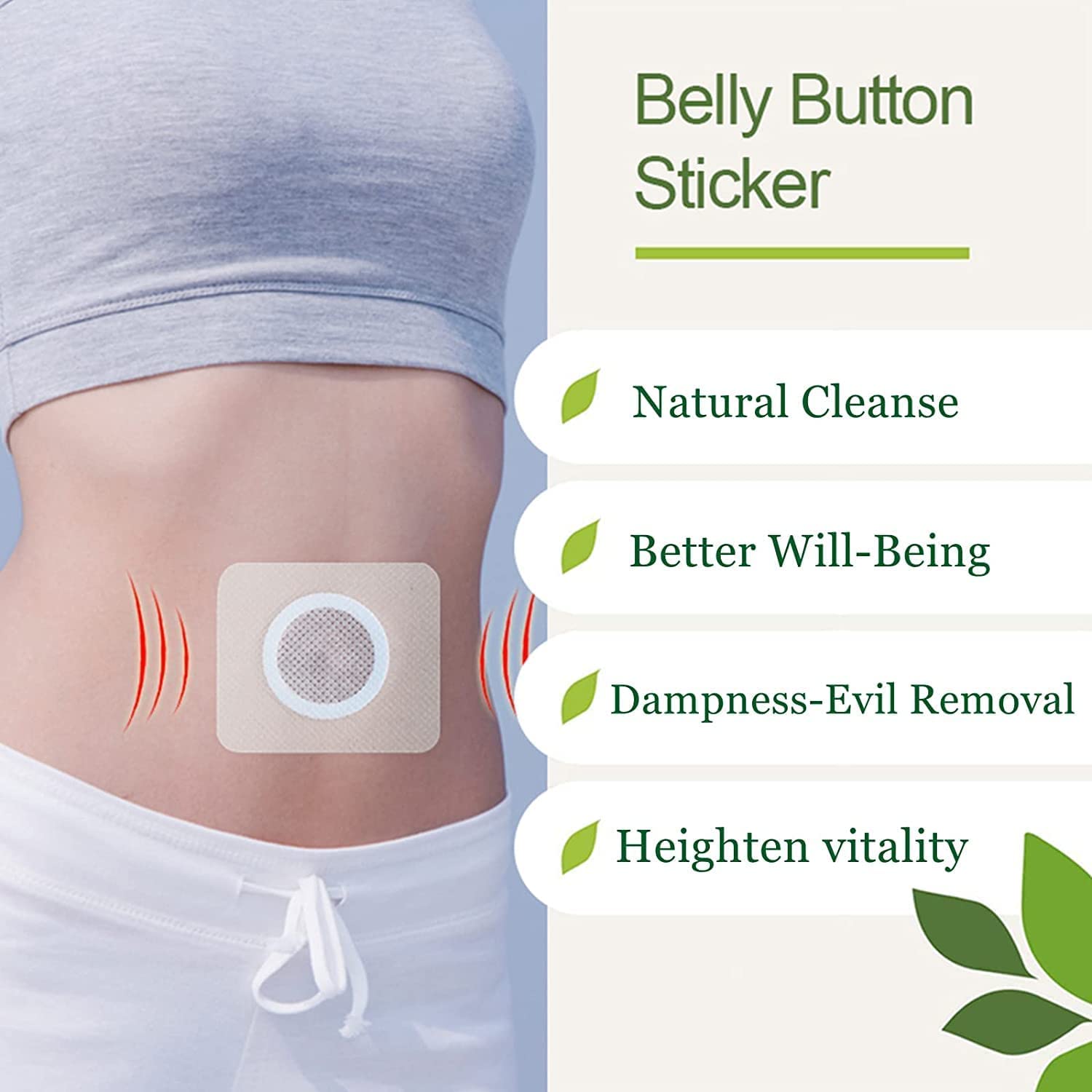 Hairline Mugwort Belly Button Patch, Natural Mugwort Essence Patch, Moxibustion Patch Hairline Au supplements