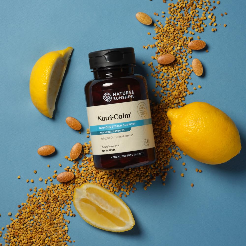 Nature's Sunshine Nutri-Calm- Herbal Stress Relief Supplement for Natural Relief, Mood Support and Boost, Nervous System Support - 100 Count Nature's Sunshine Au supplements