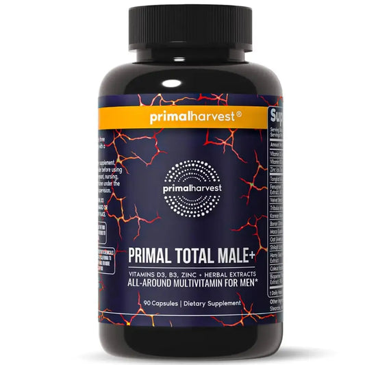 Primal Harvest Total Male+ Multivitamin for Men Vitamins, Minerals and Herbal Support for Energy, Vitality, Immune Health Primal HarvestAU supplements