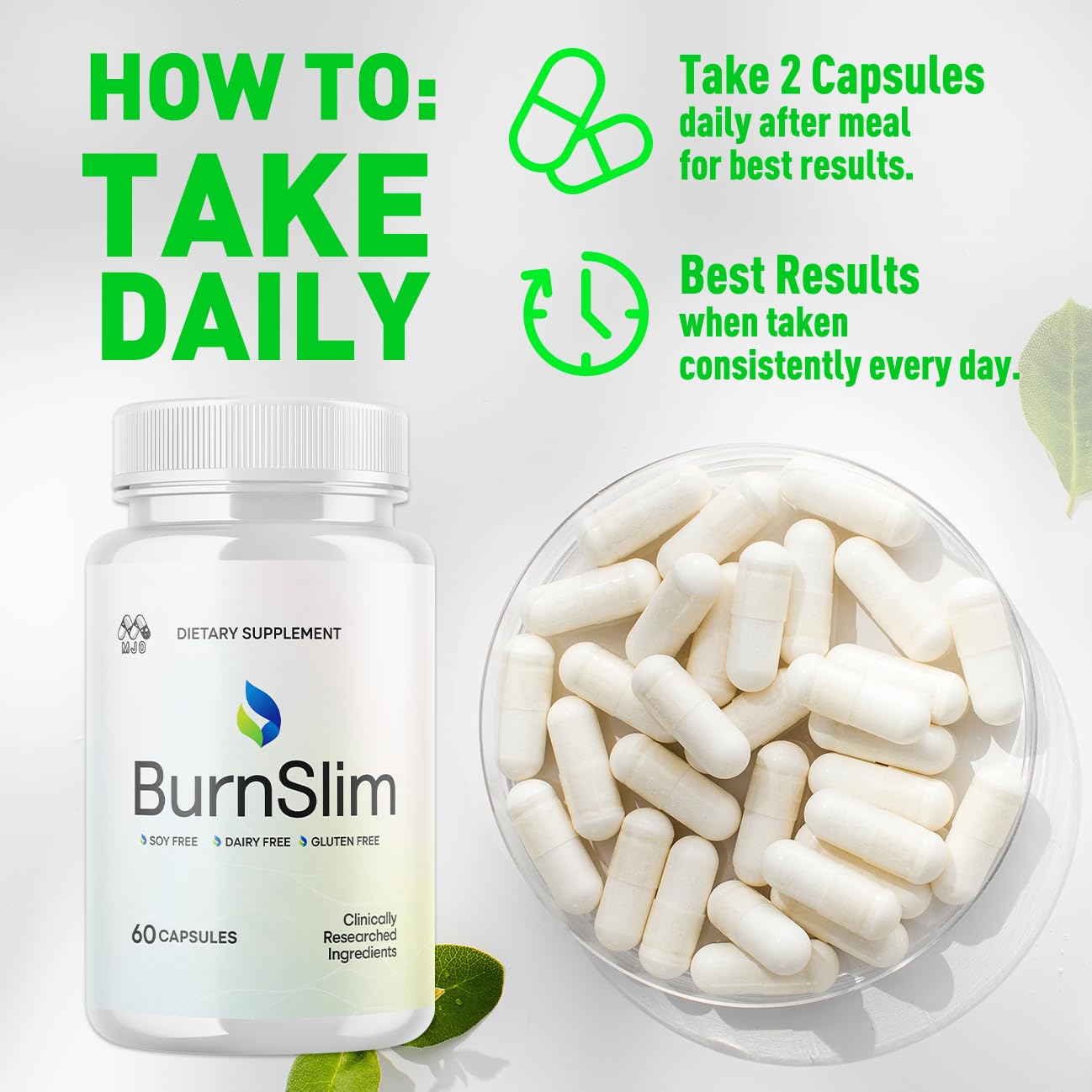 (2 Pack) Burn Slim Capsules, Official Burnslim Pills with All Natural Ingredients, Advanced Burn Slim Health and Wellness Vitamin Supplement Supporting Active Lifestyle for Women & Men (120 Capsules) MJO Au supplements