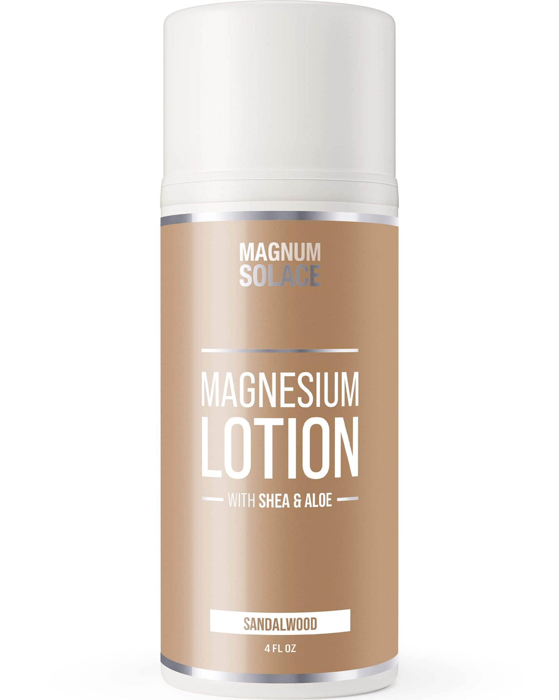 Magnum Solace Magnesium Lotion – Super Concentrated – Made with Aloe and Shea – For Leg Cramps, Sore Muscles & Joints, Rejuvenation – Safe for Kids, Made in the USA (Sandalwood) Magnum Solace Au supplements
