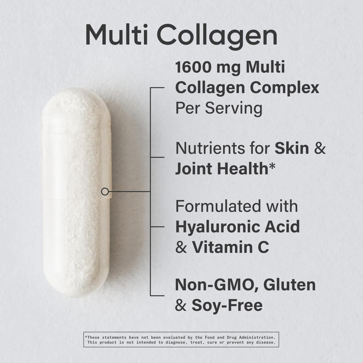 Sports Research® Multi Collagen Pills for Women & Men - Collagen Peptides (Type I, II, III, V, X) Enhanced with Hyaluronic Acid & Vitamin C - Gluten Free ­· Non-GMO - 90 Capsules Sports Research Au supplements