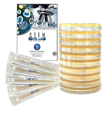 Diamante Scientific Essential Bacteria Kit. Pre-Poured Agar Plates & Swabs. Perfect for Kids. Great for Learning About Microbiology. STEM Education. Experiment Guide eBook Included! Diamante Scientific Au supplements