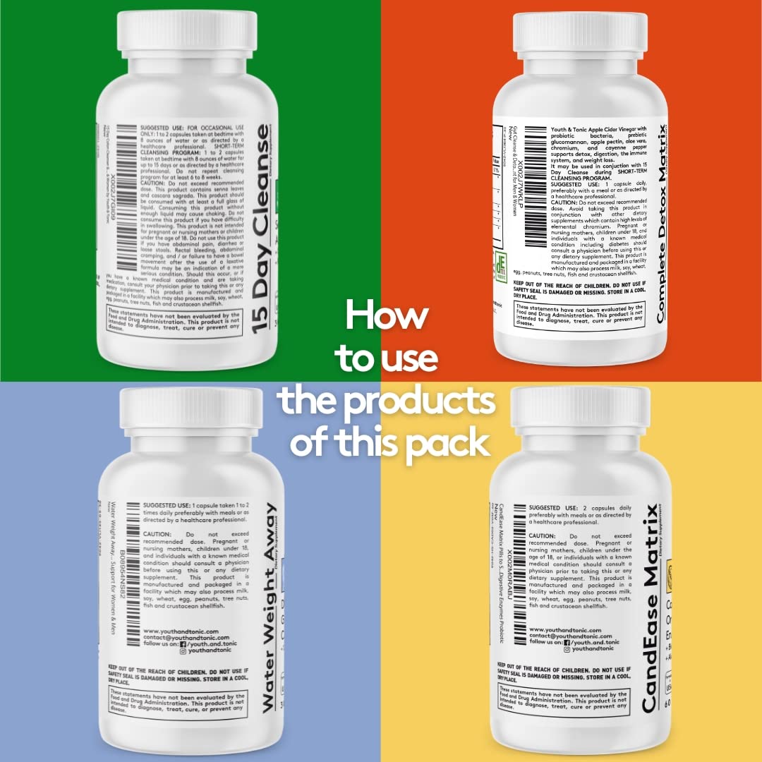 Youth & Tonic Complete Body Detox for Cleanse, Normal Acidity Gut Level and Water Youth & Tonic Au supplements