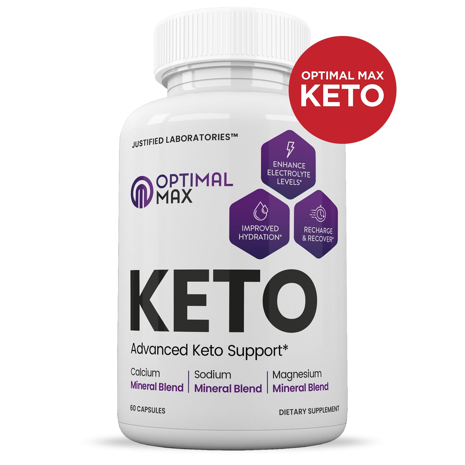 (2 Pack) Optimal Max Keto Pills 1275MG New & Improved Formula Contains Apple Cider Justified Laboratories Au supplements