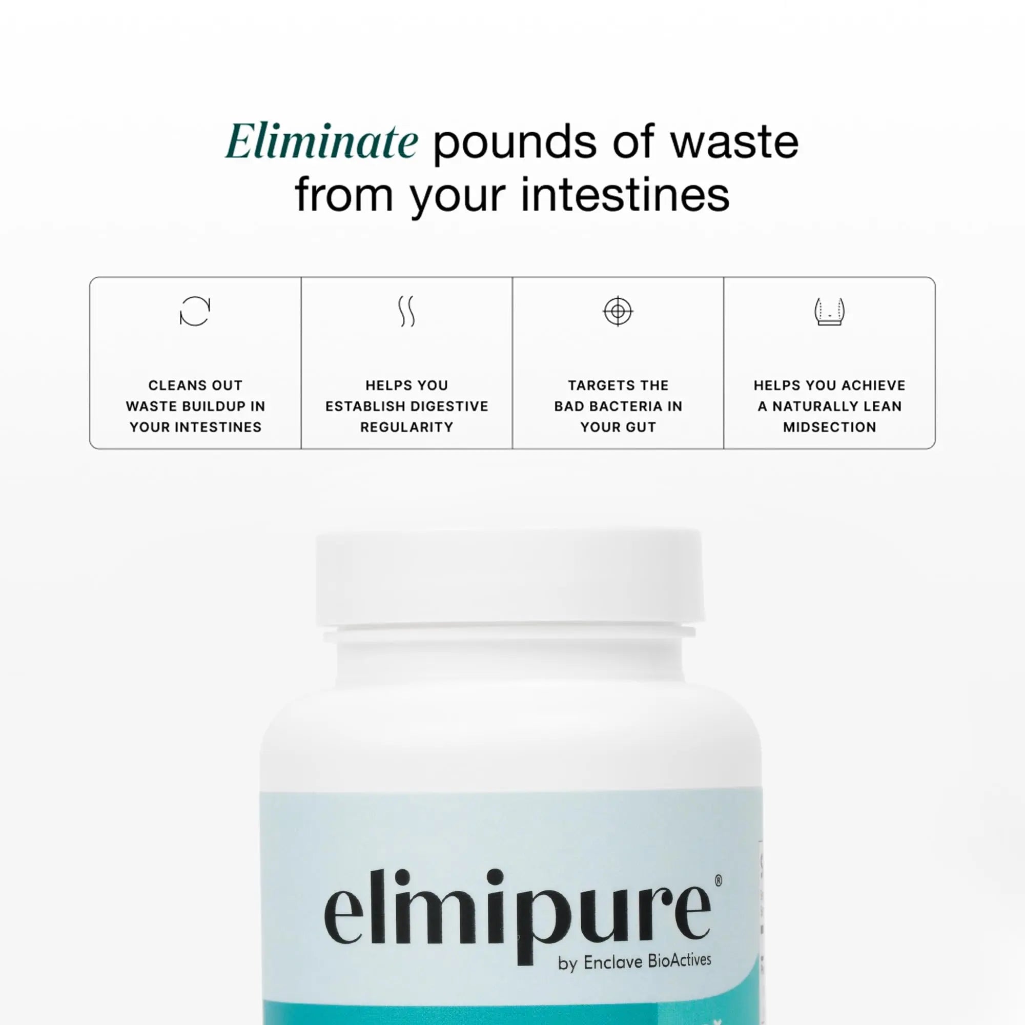 Elimipure Gut Cleanse & Restore Supplement: Natural & Effective Detox Cleanse Capsules | Fortify Your Microbiome | Effortless Morning Stools | Restore Your Gut from the Inside Out Elimipure Au supplements